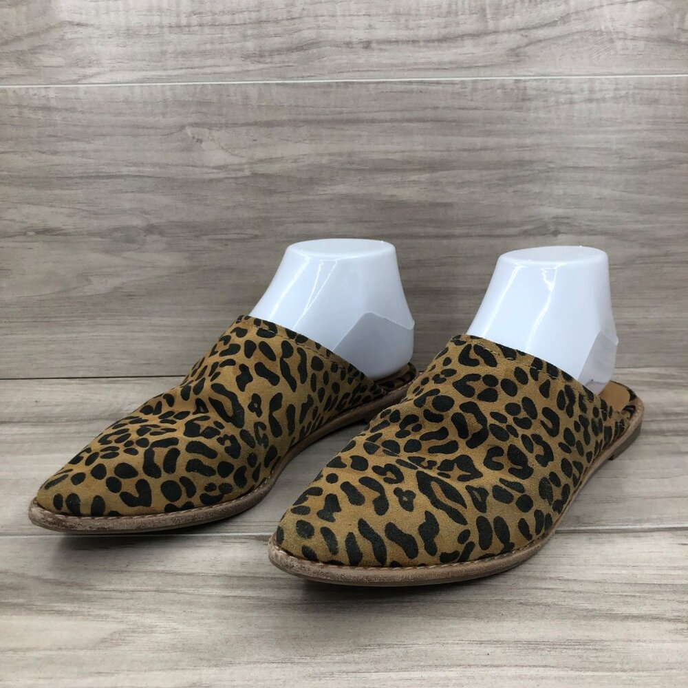 Treasure & Bond Mule Flats Women's 7 Rainey leopard print Slip On Shoes